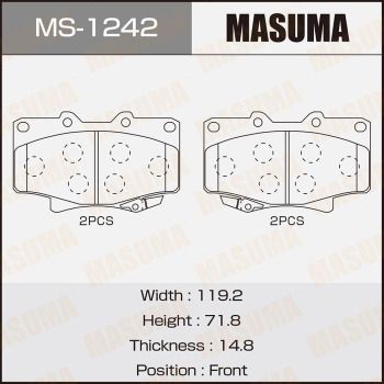 MS1242 MASUMA Комплект тормозных колодок