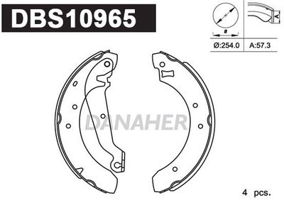 DBS10965 DANAHER Комплект тормозных колодок