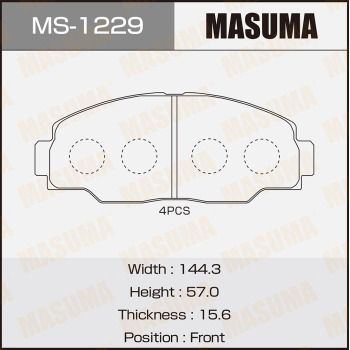 MS1229 MASUMA Комплект тормозных колодок