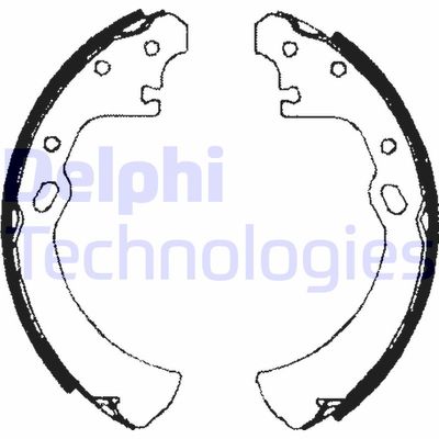 LS1708 DELPHI Комплект тормозных колодок