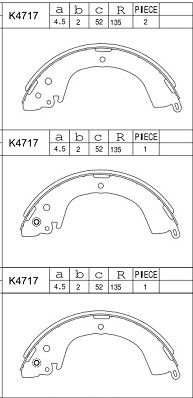 K4717 ASIMCO Комплект тормозных колодок