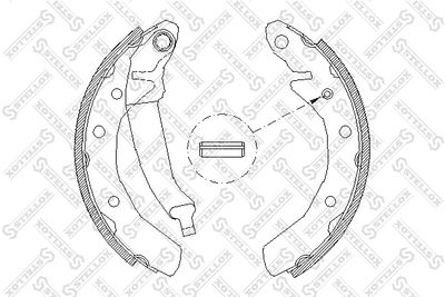 097100SX STELLOX Комплект тормозных колодок