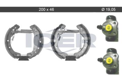 79KT0042C ICER Комплект тормозных колодок