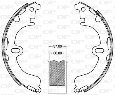 BSA214200 OPEN PARTS Комплект тормозных колодок