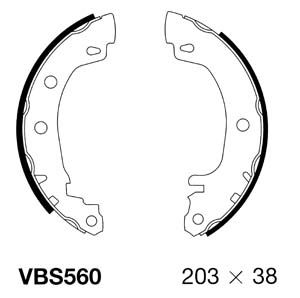 VBS560 MOTAQUIP Комплект тормозных колодок
