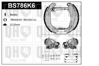 BS786K6 QUINTON HAZELL Комплект тормозных колодок