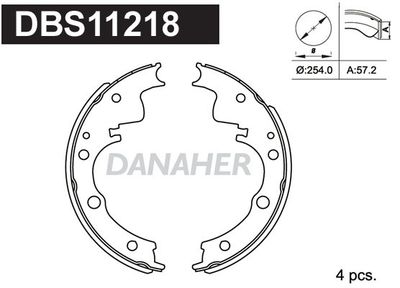 DBS11218 DANAHER Комплект тормозных колодок