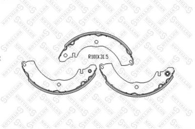 000119SX STELLOX Комплект тормозных колодок
