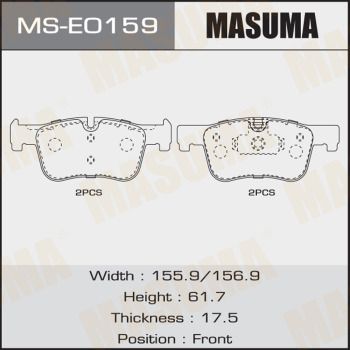 MSE0159 MASUMA Комплект тормозных колодок