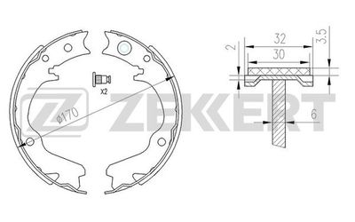 BK4134 ZEKKERT Комплект тормозных колодок