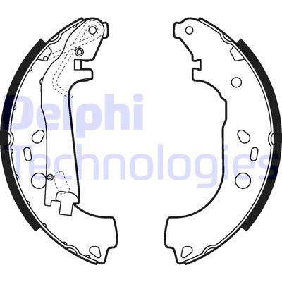 LS2014 DELPHI Комплект тормозных колодок