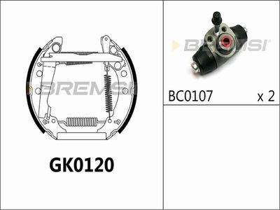 GK0120 BREMSI Комплект тормозных колодок