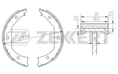 BK4136 ZEKKERT Комплект тормозных колодок