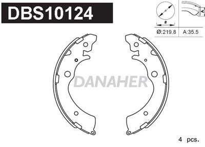 DBS10124 DANAHER Комплект тормозных колодок