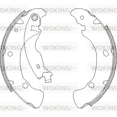 Z404100 WOKING Комплект тормозных колодок