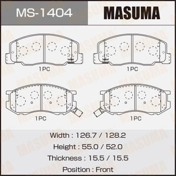 MS1404 MASUMA Комплект тормозных колодок