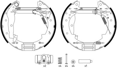 8DB355022731 HELLA PAGID Комплект тормозных колодок