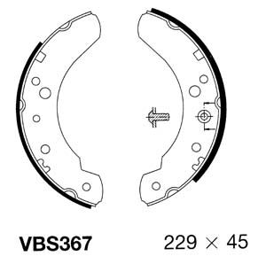 VBS367 MOTAQUIP Комплект тормозных колодок