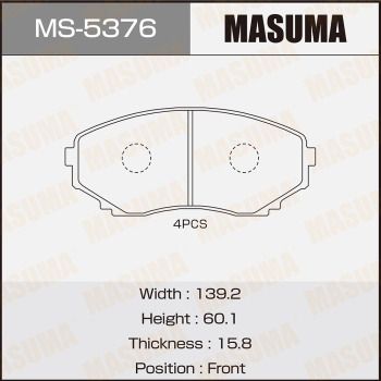 MS5376 MASUMA Комплект тормозных колодок