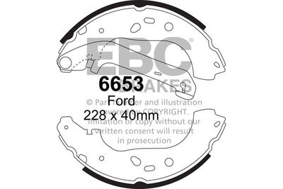 6653 EBC Brakes Комплект тормозных колодок