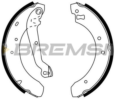 GF0222 BREMSI Комплект тормозных колодок