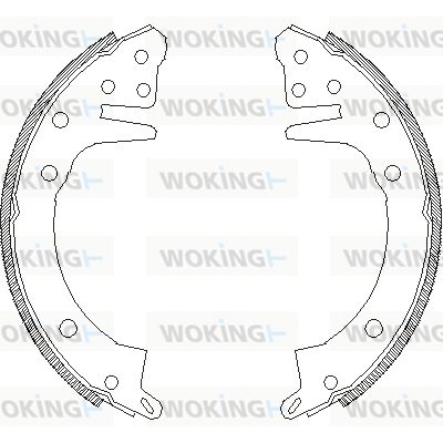 Z432600 WOKING Комплект тормозных колодок