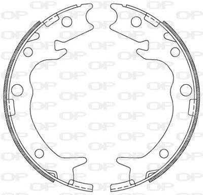 BSA221200 OPEN PARTS Комплект тормозных колодок