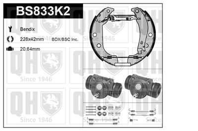 BS833K2 QUINTON HAZELL Комплект тормозных колодок
