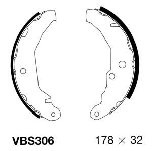 VBS306 MOTAQUIP Комплект тормозных колодок