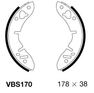 VBS170 MOTAQUIP Комплект тормозных колодок