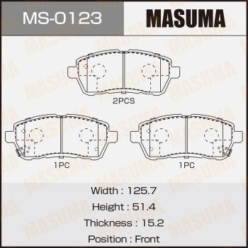 MS0123 MASUMA Комплект тормозных колодок
