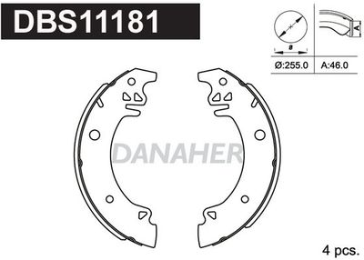 DBS11181 DANAHER Комплект тормозных колодок