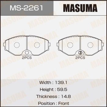MS2261 MASUMA Комплект тормозных колодок