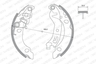 1522130 WEEN Комплект тормозных колодок