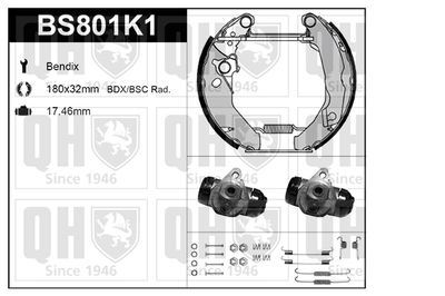 BS801K1 QUINTON HAZELL Комплект тормозных колодок