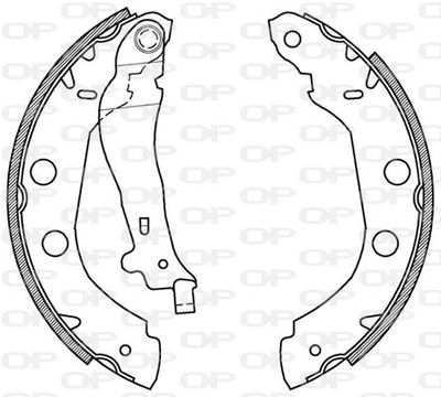 BSA215600 OPEN PARTS Комплект тормозных колодок