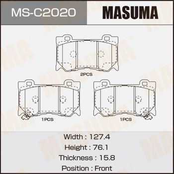 MSC2020 MASUMA Комплект тормозных колодок