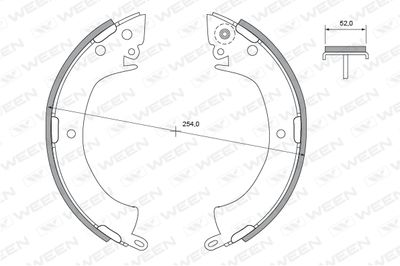 1522433 WEEN Комплект тормозных колодок