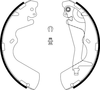 8DB355002291 HELLA Комплект тормозных колодок