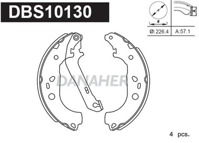 DBS10130 DANAHER Комплект тормозных колодок