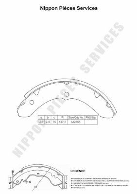 T350A11 NPS Комплект тормозных колодок