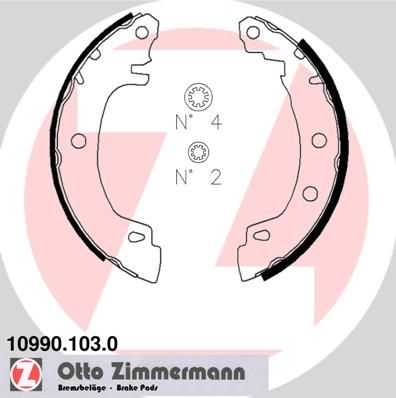 109901030 ZIMMERMANN Комплект тормозных колодок