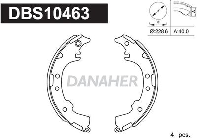 DBS10463 DANAHER Комплект тормозных колодок