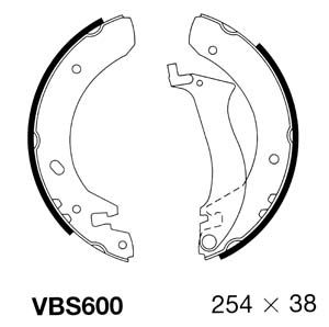 VBS600 MOTAQUIP Комплект тормозных колодок