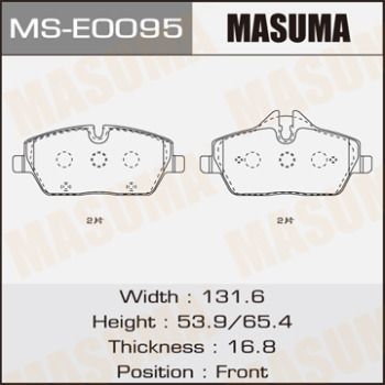 MSE0095 MASUMA Комплект тормозных колодок