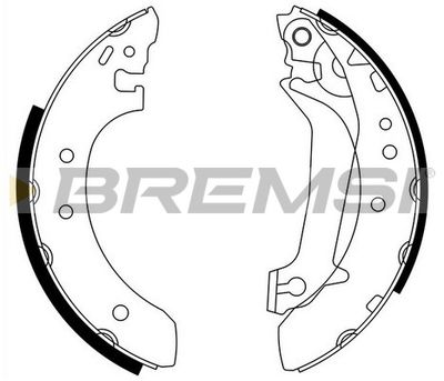 GF0236 BREMSI Комплект тормозных колодок