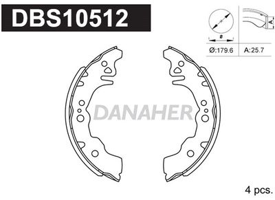 DBS10512 DANAHER Комплект тормозных колодок