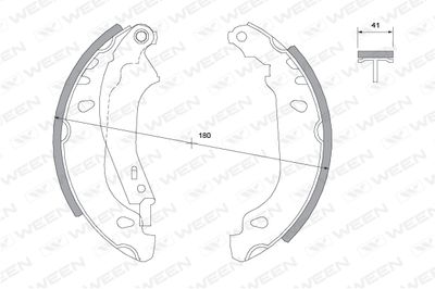 1522020 WEEN Комплект тормозных колодок