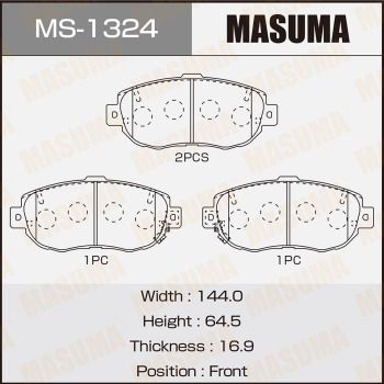 MS1324 MASUMA Комплект тормозных колодок