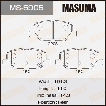 MS5905 MASUMA Комплект тормозных колодок